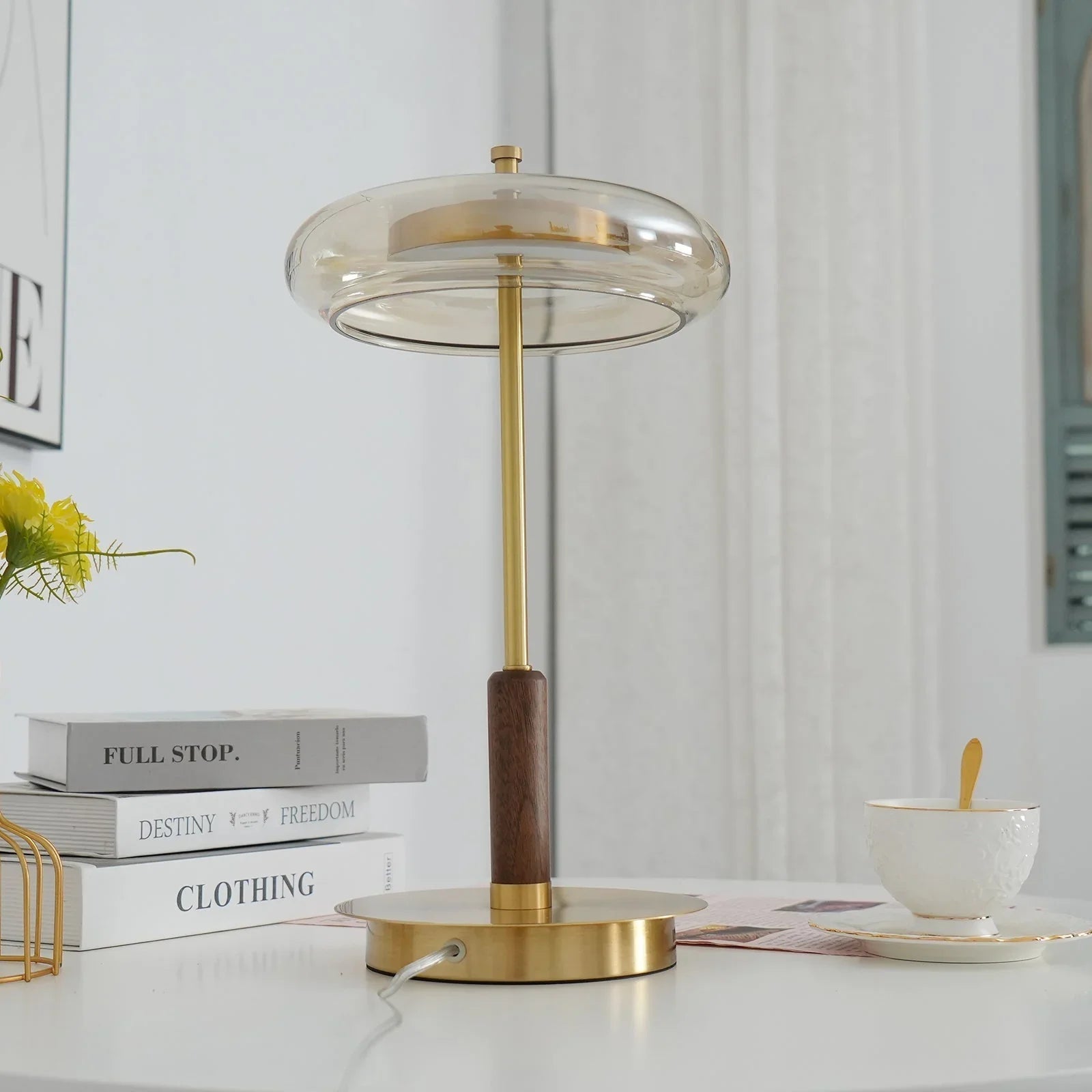 Clarté Nocturne Glass Table Lamp