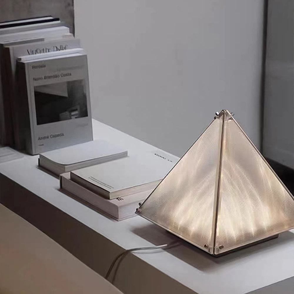 Pyramid Glass Table Lamp