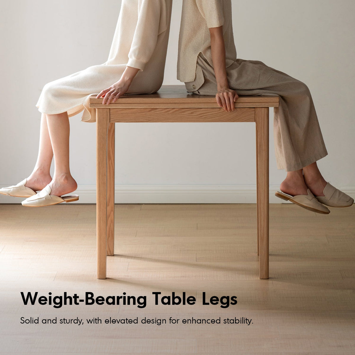 Scandinavian Oak Wood Extendable Dining Table PRIVOT