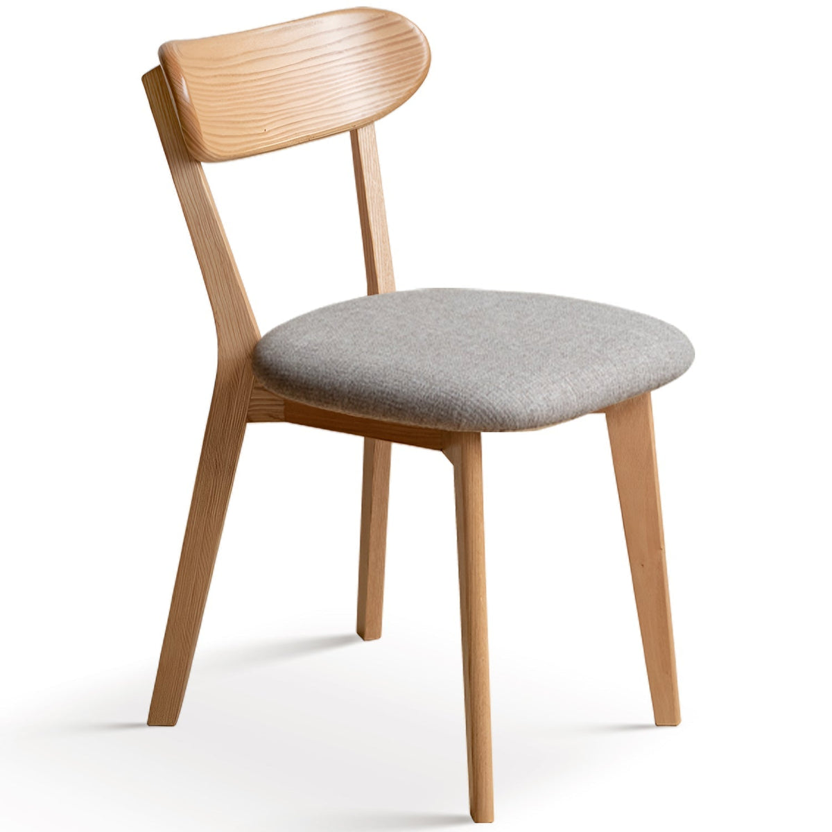 Scandinavian Oak Wood Mixed Weave Fabric Cover Removable Dining Chair BREEZE
