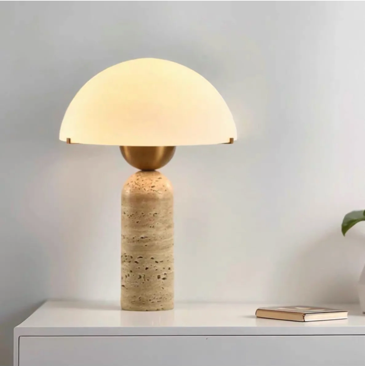 Oda Travertine Table Lamp