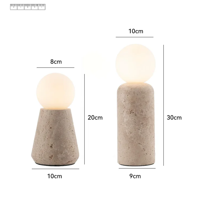 Alvaer Travertine Table Lamp