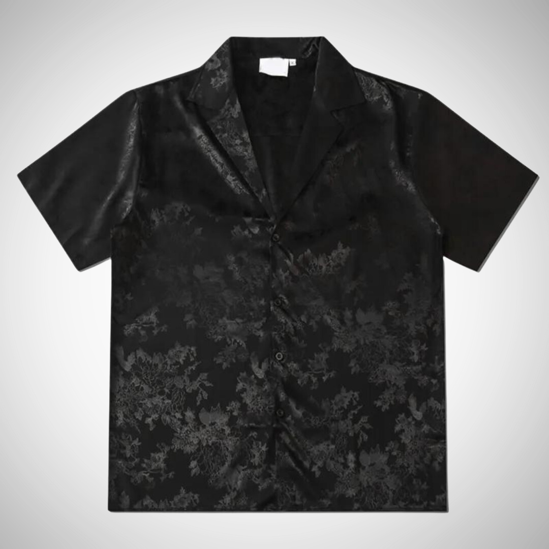 Carson Satin Jacquard Shirt for Men