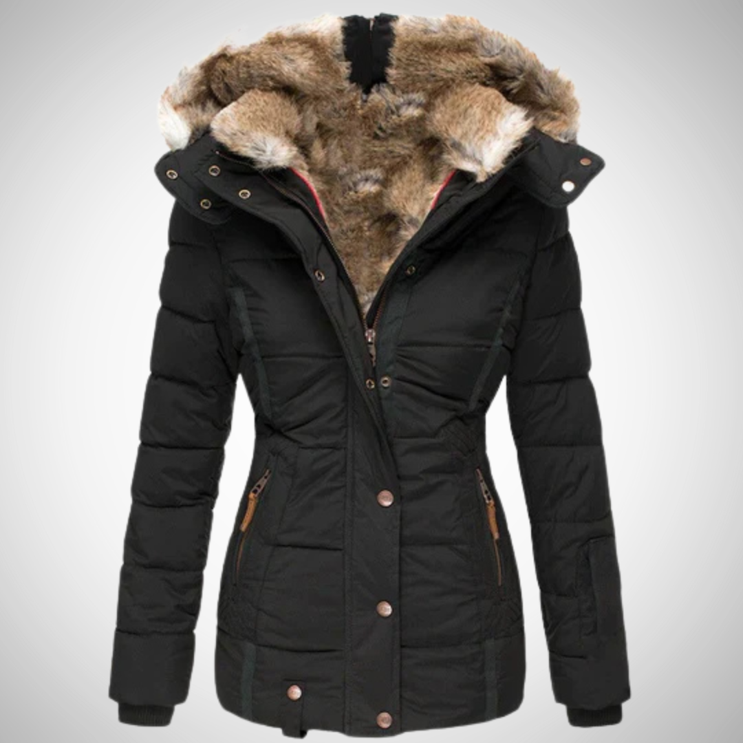 Abegail Elegant Fur Lined Winter Jacket for Women