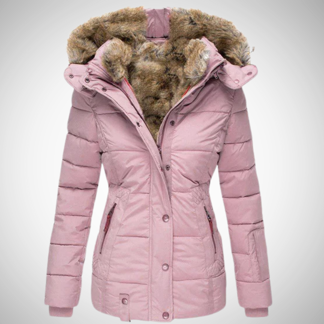 Abegail Elegant Fur Lined Winter Jacket for Women