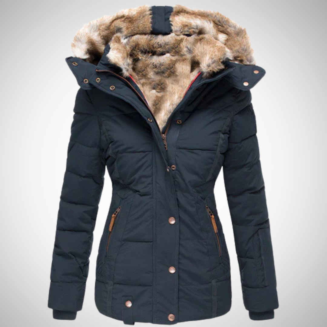 Abegail Elegant Fur Lined Winter Jacket for Women