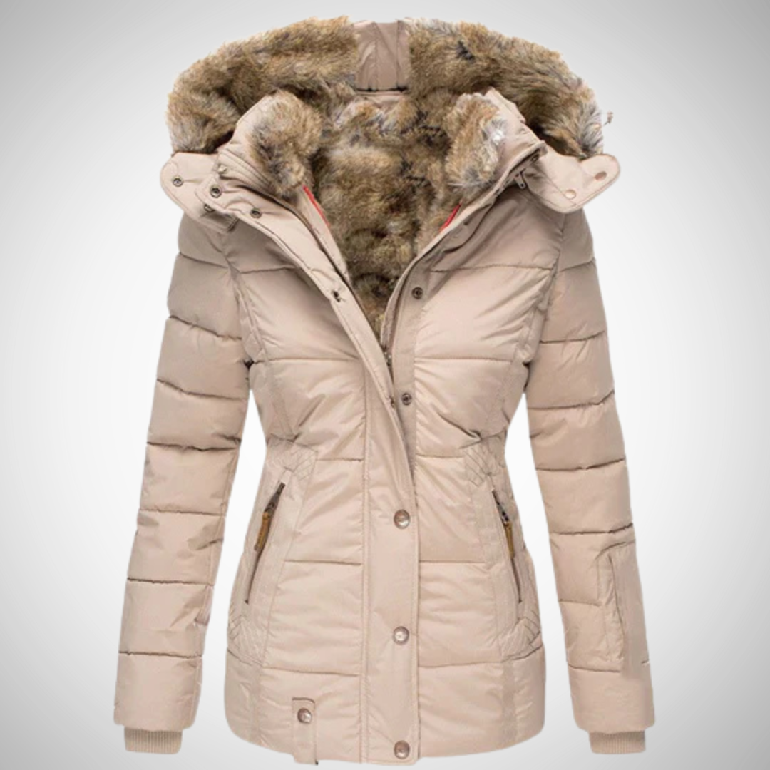 Abegail Elegant Fur Lined Winter Jacket for Women