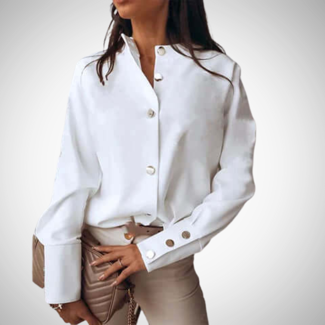 Gabriella Buttoned Long Sleeve Blouse for Women