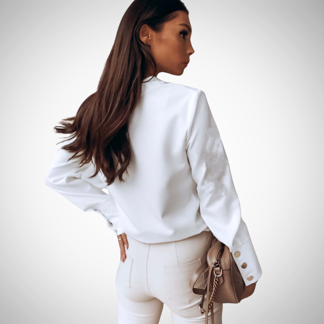 Gabriella Buttoned Long Sleeve Blouse for Women