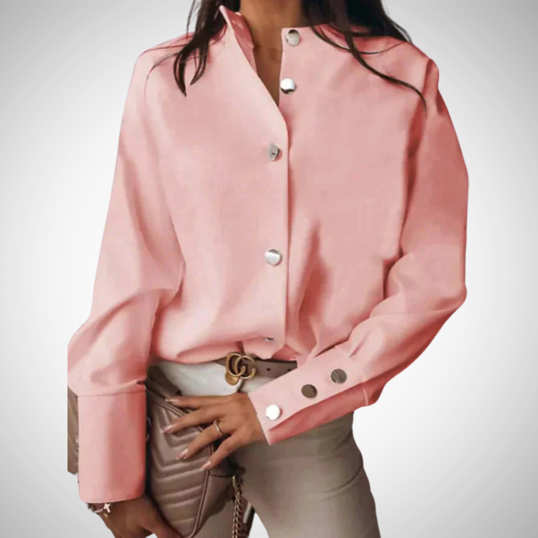 Gabriella Buttoned Long Sleeve Blouse for Women