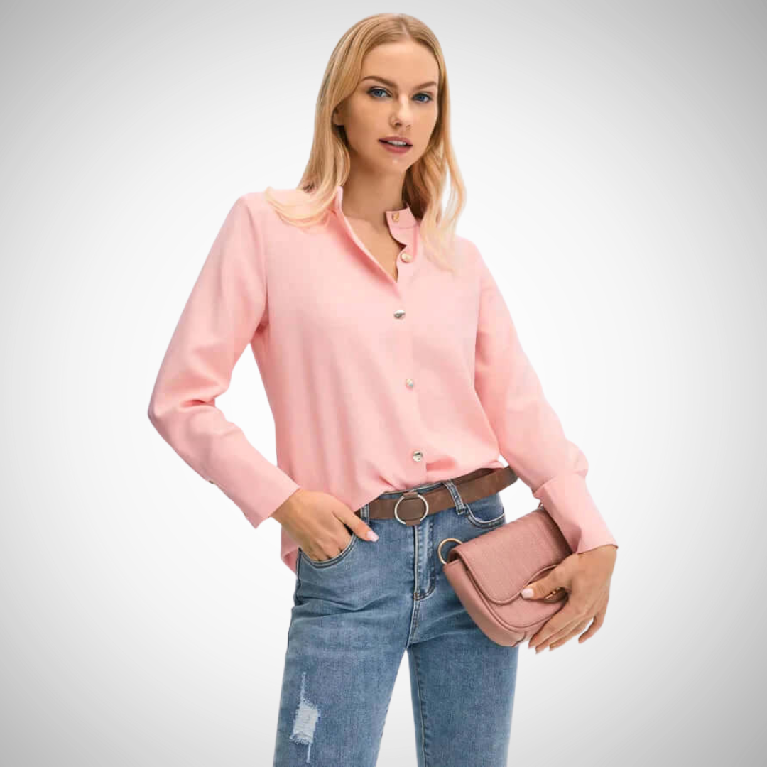 Gabriella Buttoned Long Sleeve Blouse for Women