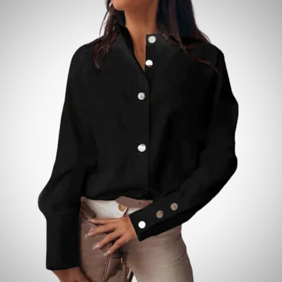 Gabriella Buttoned Long Sleeve Blouse for Women