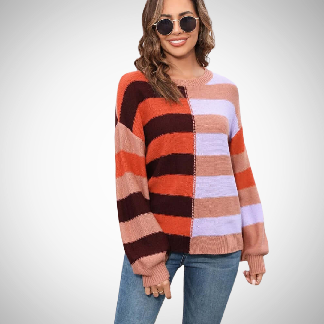 Myrnel Colorful Fall Sweater for Women