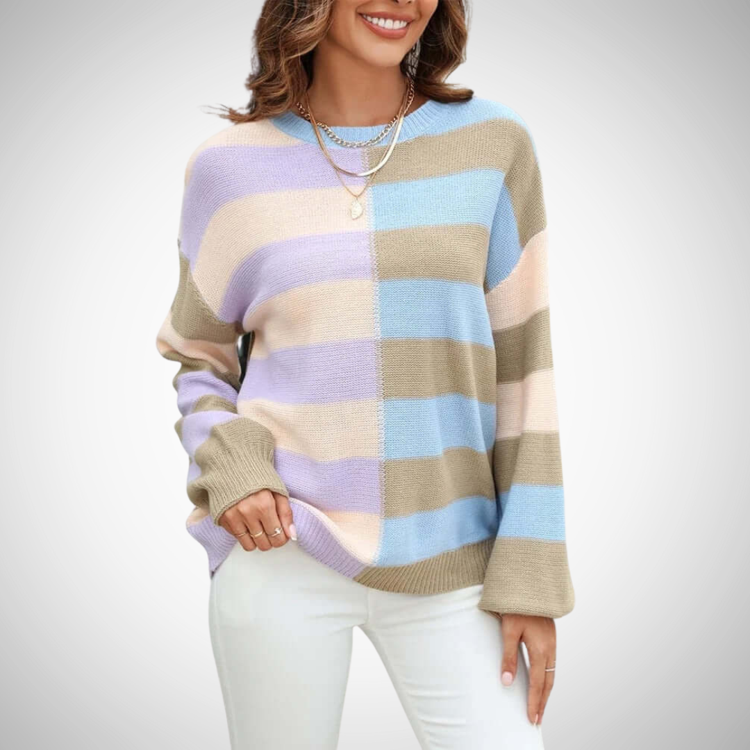 Myrnel Colorful Fall Sweater for Women
