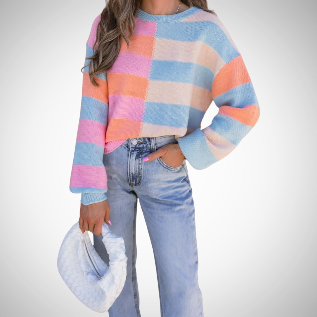 Myrnel Colorful Fall Sweater for Women