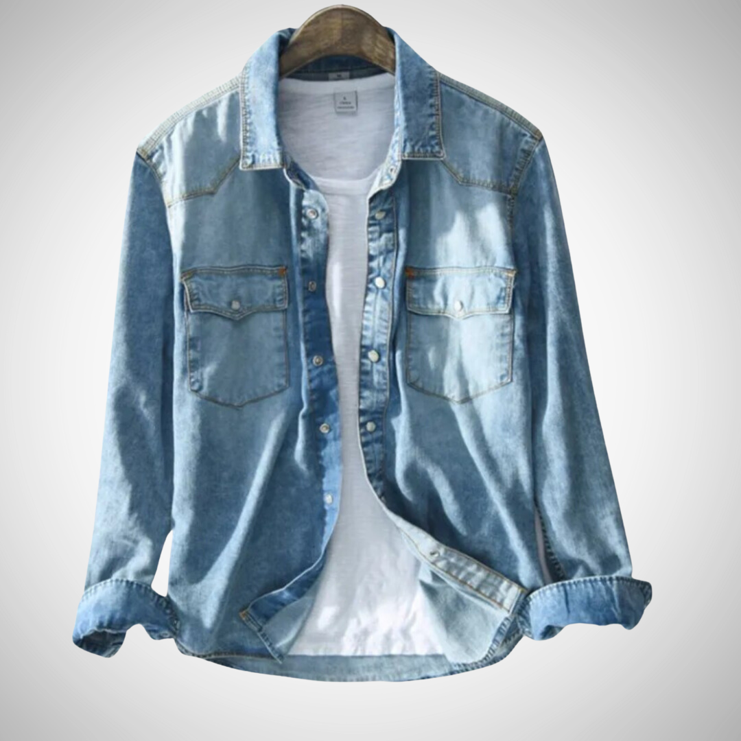 Chemise boutonnée en coton brossé Maximo pour homme