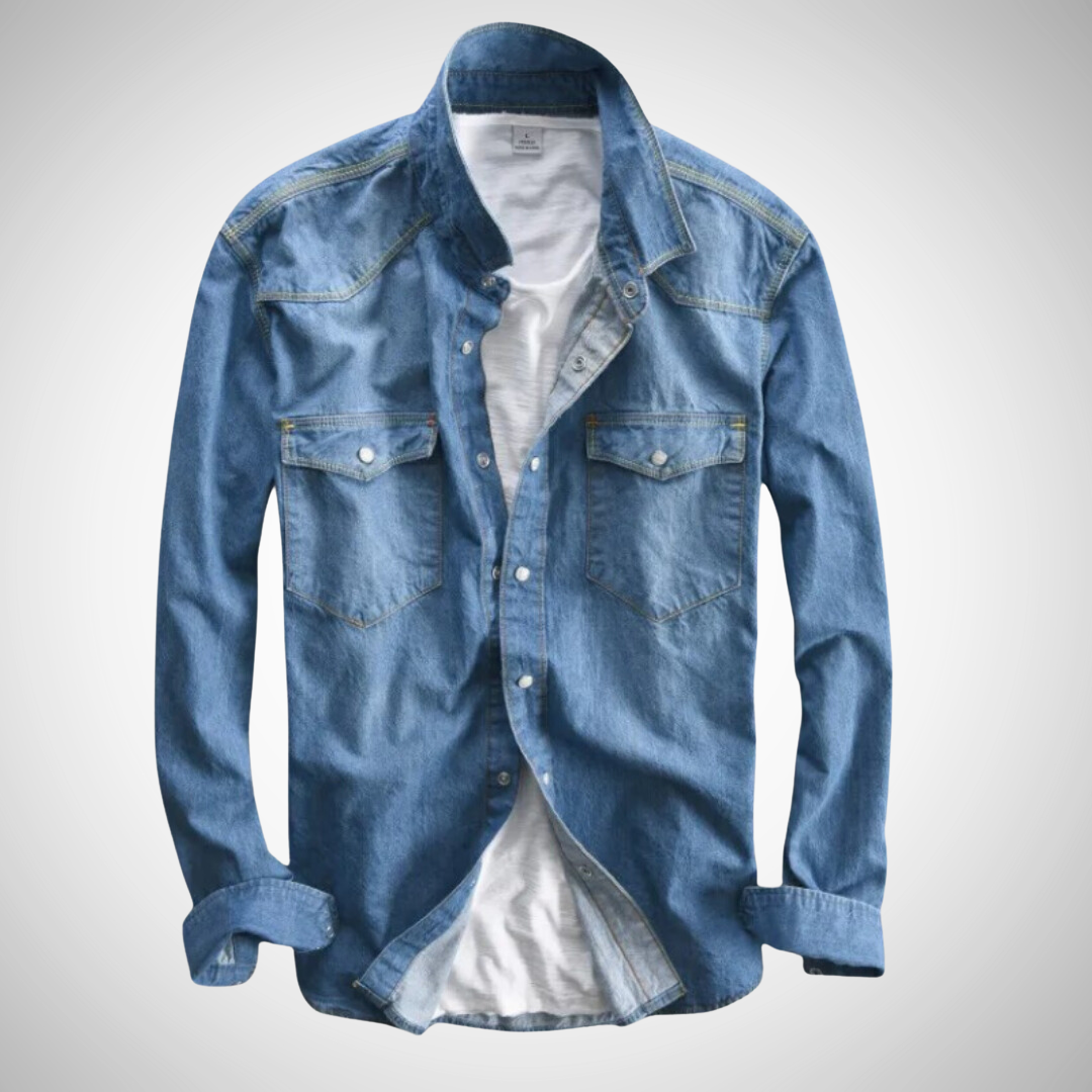 Chemise boutonnée en coton brossé Maximo pour homme