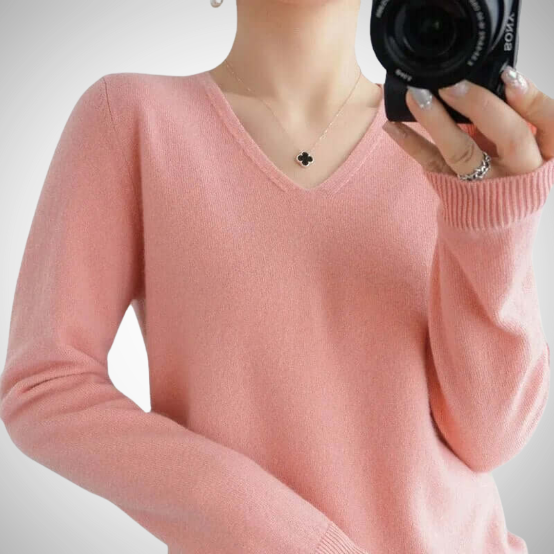 Pull col V Myra pour femme