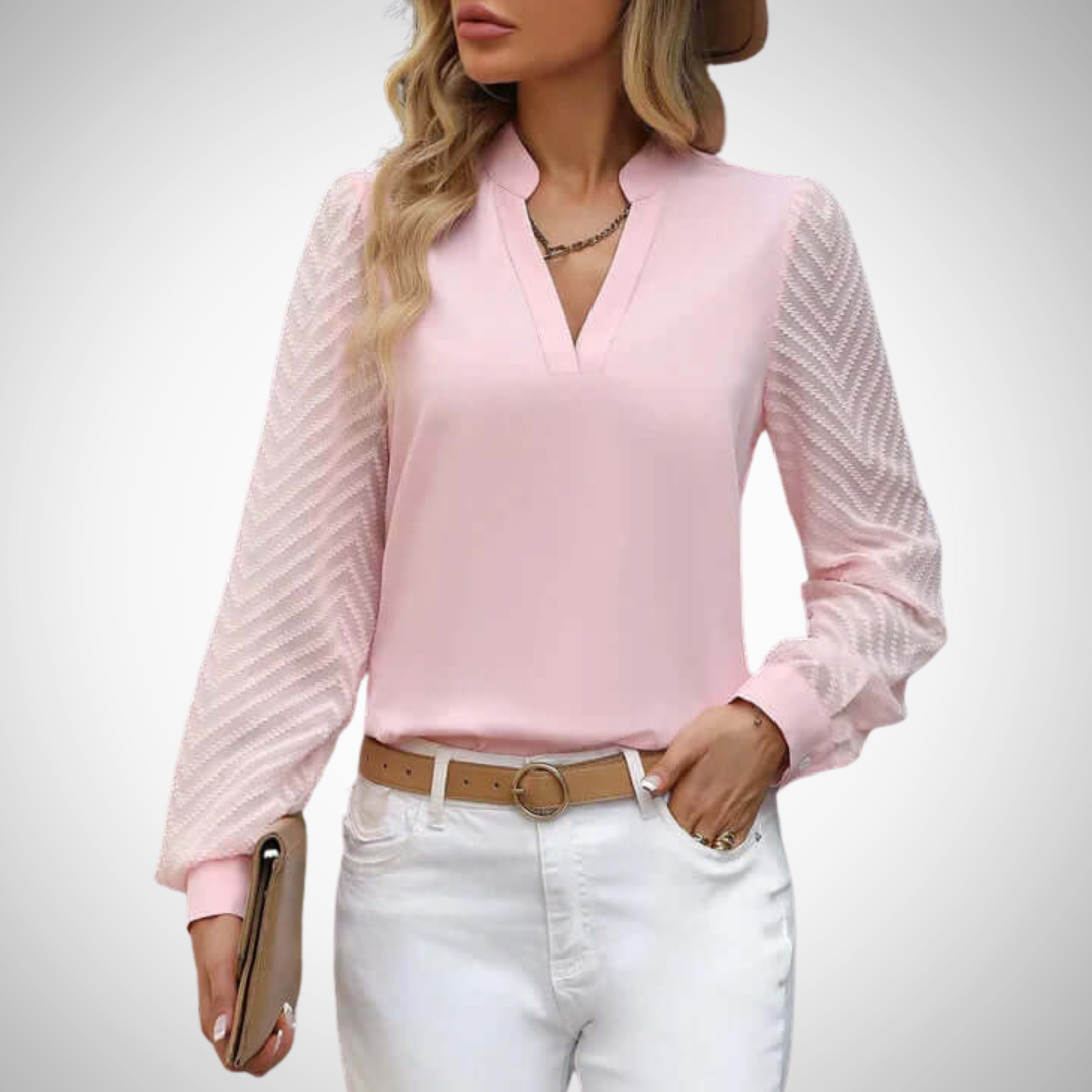 Gwen V-Neck Chiffon Top for Women