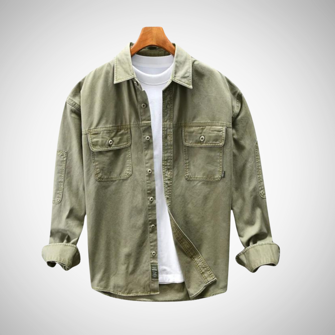 Chemise à manches longues en coton Junnie pour homme