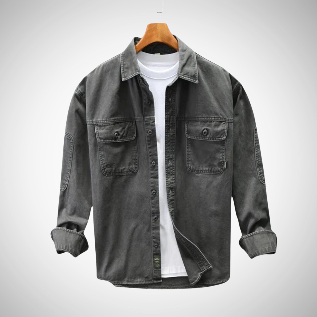 Chemise à manches longues en coton Junnie pour homme