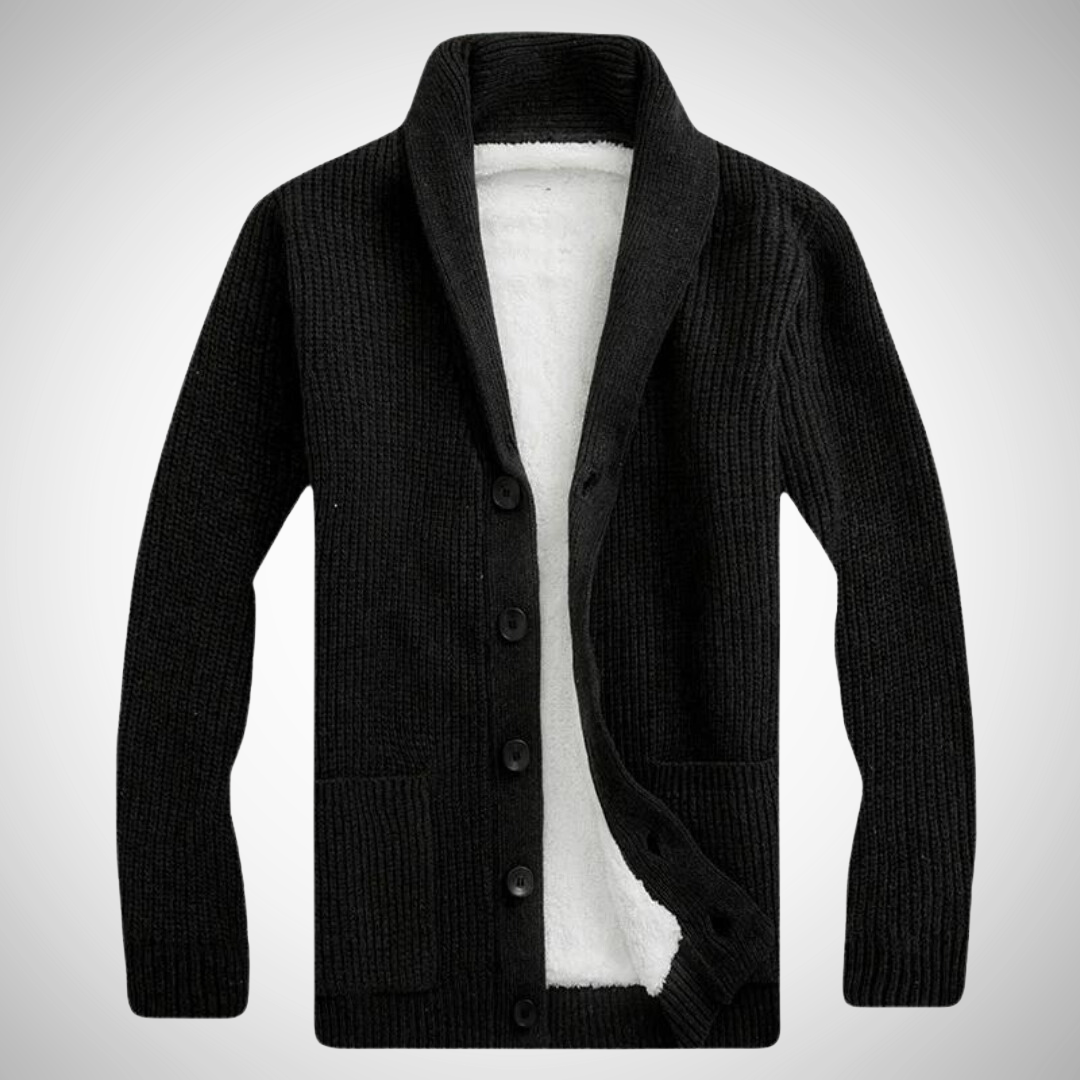 Darius Fleece Shawl Cardigan for Men | Button Up