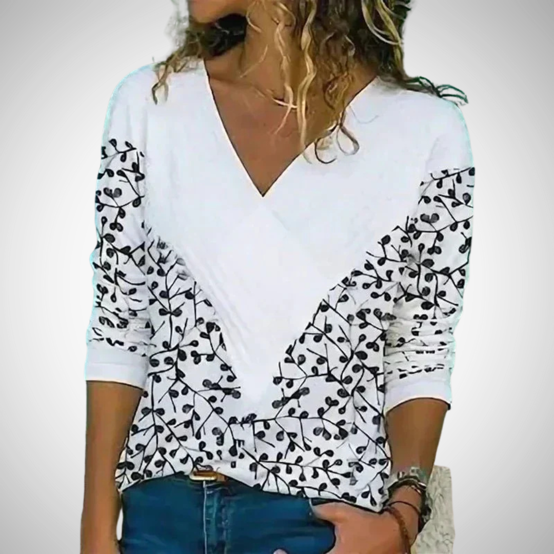 Kerstin Floral V-Neck Blouse for Women