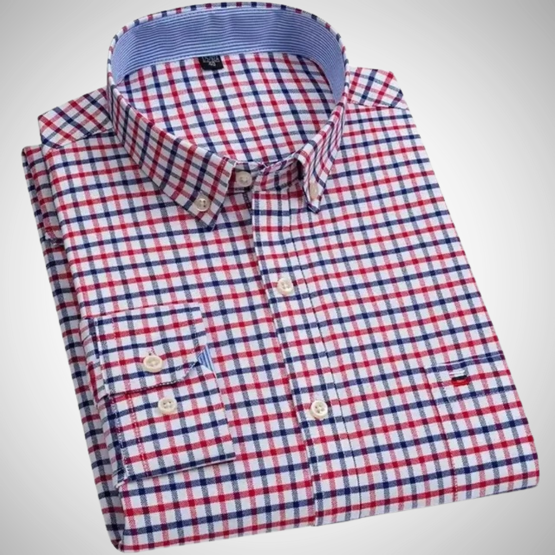 Kurt Checked Long Sleeve Shirt with Chest Pocket | Ideal for All Seasons for Men