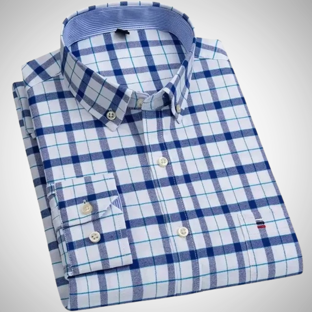 Kurt Checked Long Sleeve Shirt with Chest Pocket | Ideal for All Seasons for Men