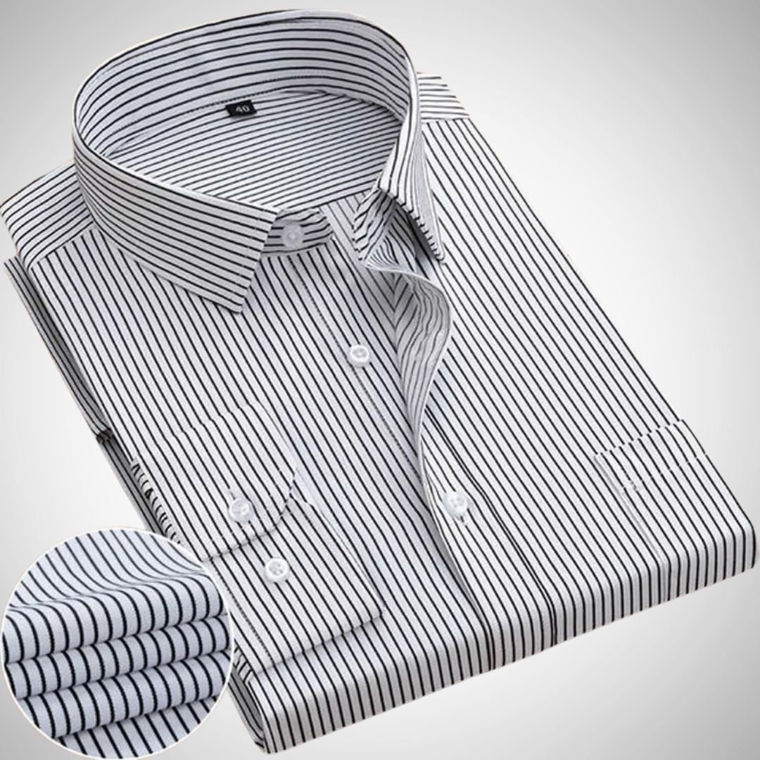 Ion Classic Striped Long Sleeve Shirt with Buttons | Ideal for All Seasons for Men