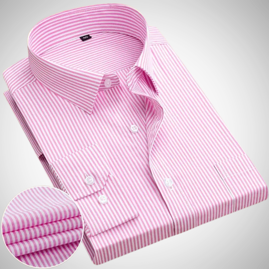 Ion Classic Striped Long Sleeve Shirt with Buttons | Ideal for All Seasons for Men