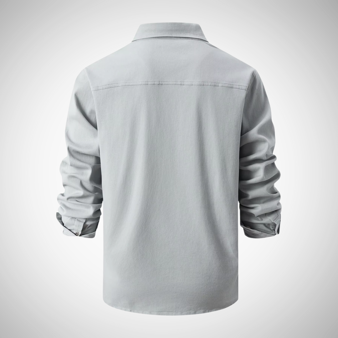 Nash Casual Long Sleeves Shirt with Chest Pockets and Button Closure | Perfect for Casual Days for Men