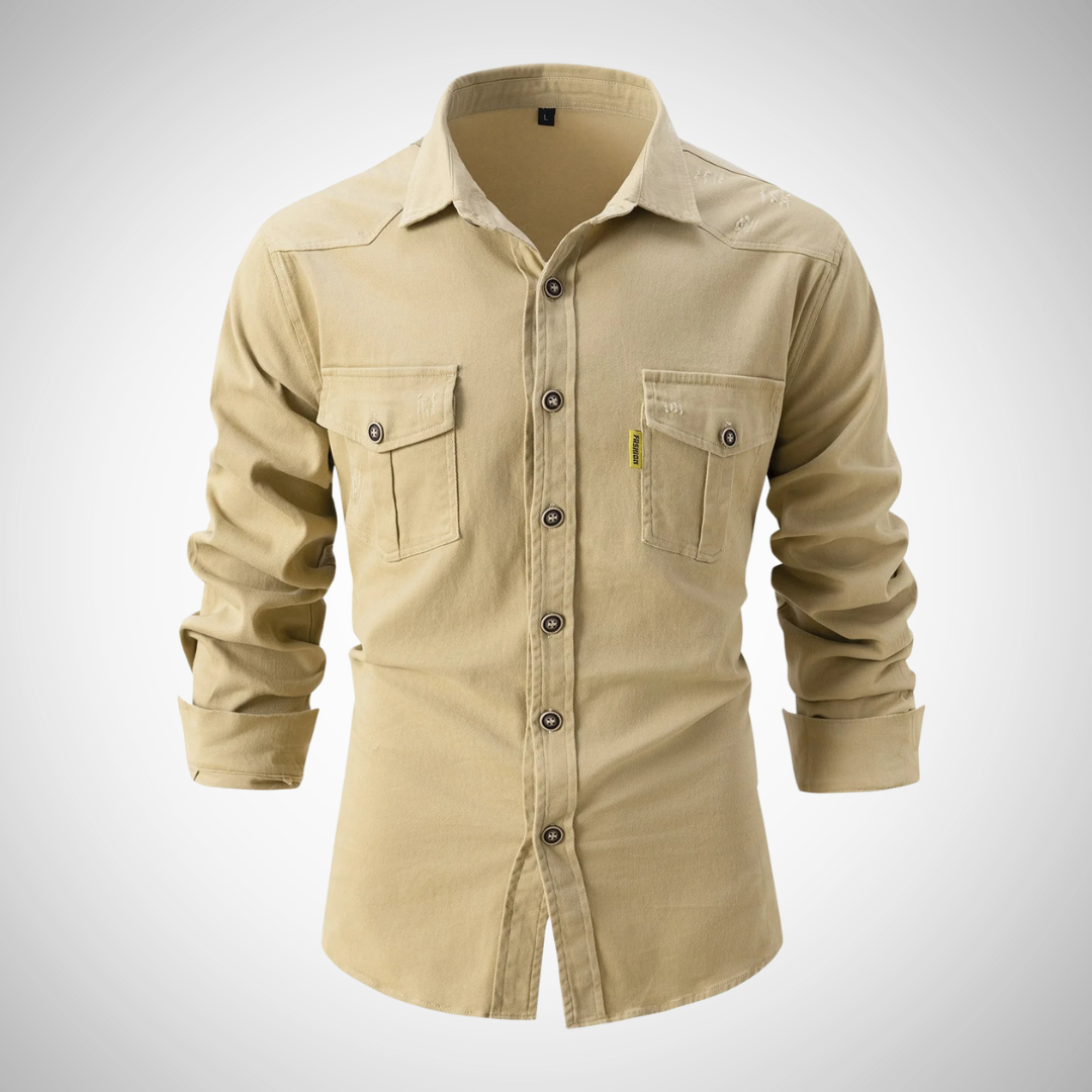 Nash Casual Long Sleeves Shirt with Chest Pockets and Button Closure | Perfect for Casual Days for Men