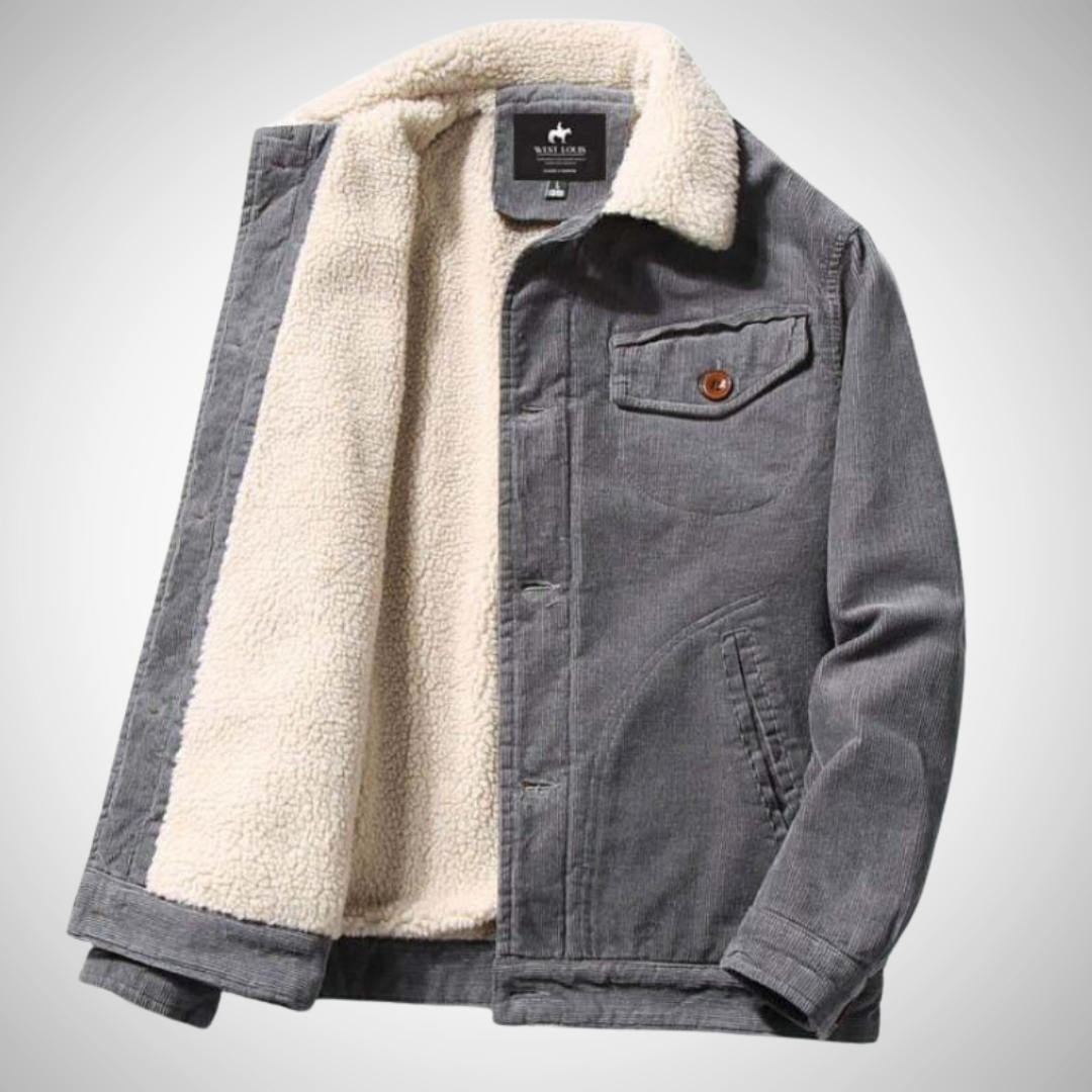 Veste Kyle Smart en velours côtelé avec doublure polaire pour homme - Prête pour le printemps