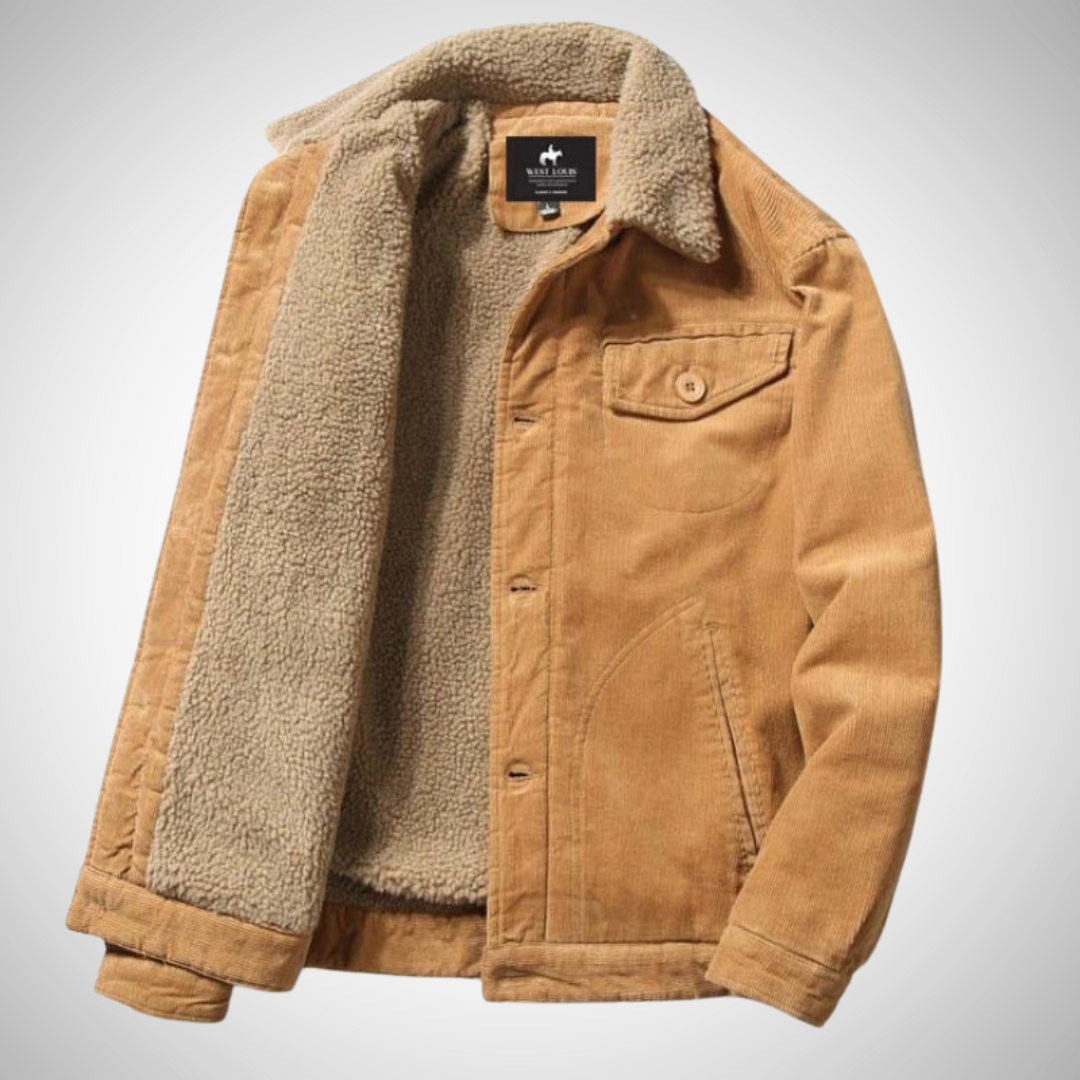 Veste Kyle Smart en velours côtelé avec doublure polaire pour homme - Prête pour le printemps