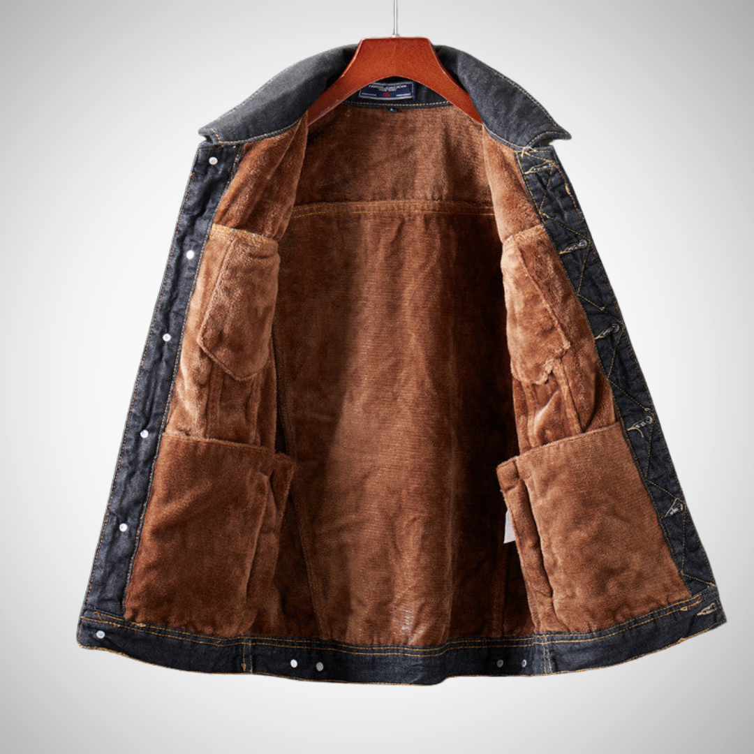 Alex Cowboy Fleece Denim Jacket for Men