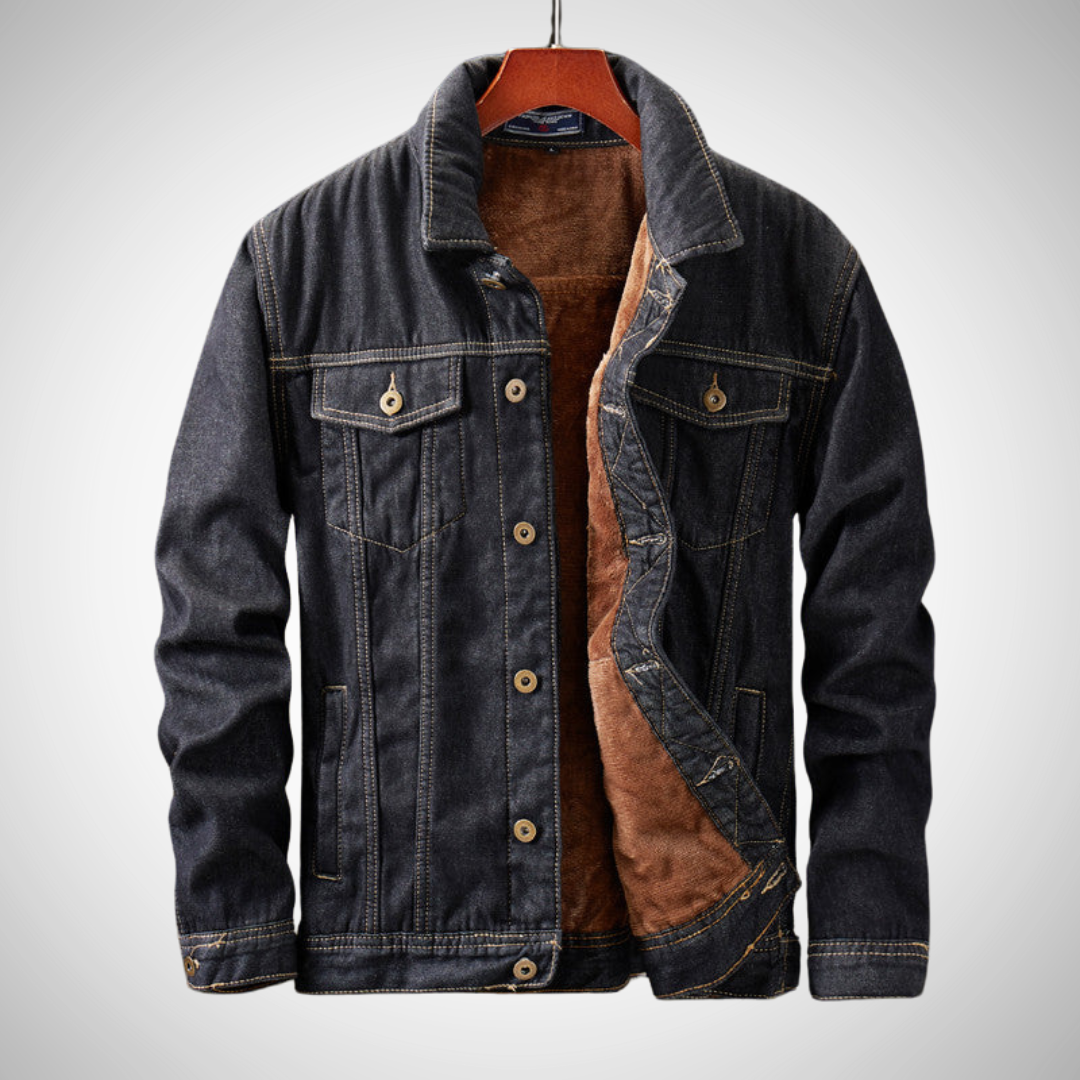 Alex Cowboy Fleece Denim Jacket for Men