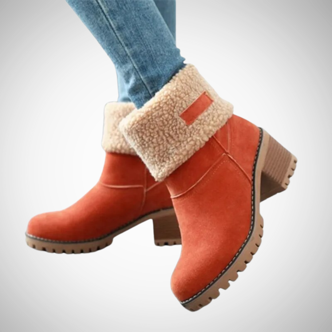 Raisa Warm Comfortable Suede Ankle Boots with Heel for Women | Ideal for Fall