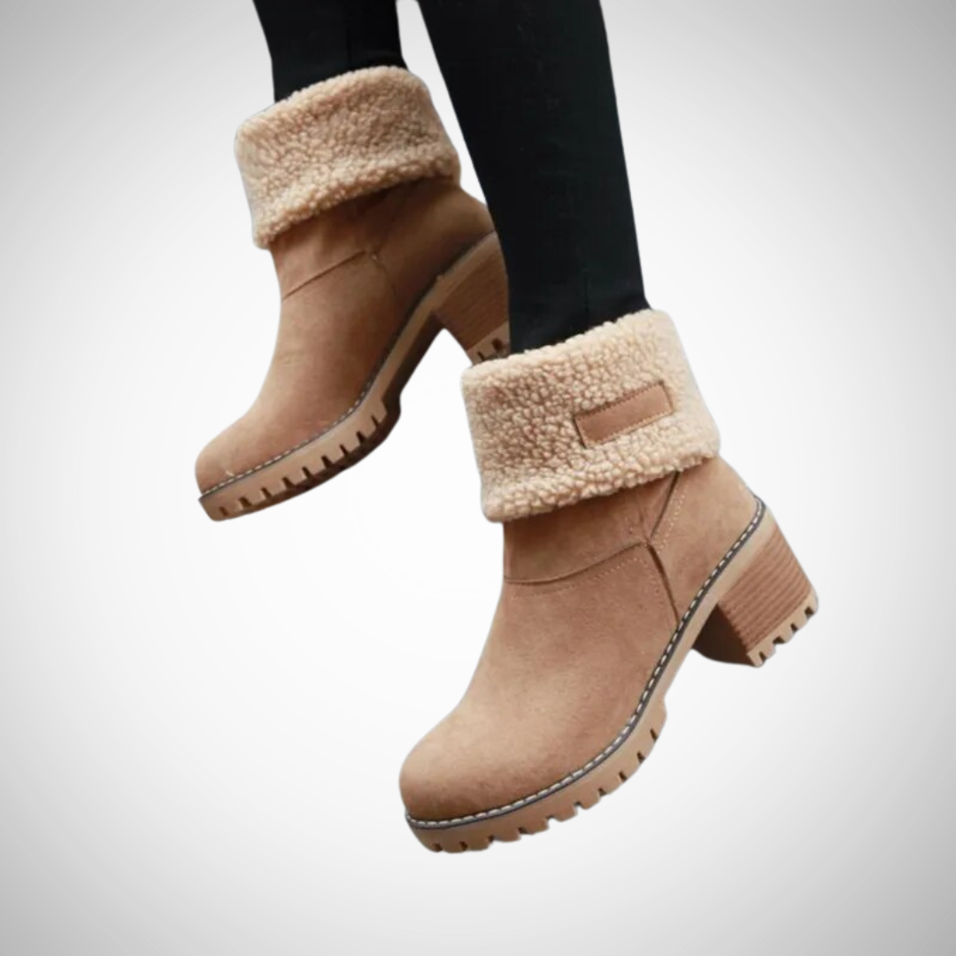 Raisa Warm Comfortable Suede Ankle Boots with Heel for Women | Ideal for Fall