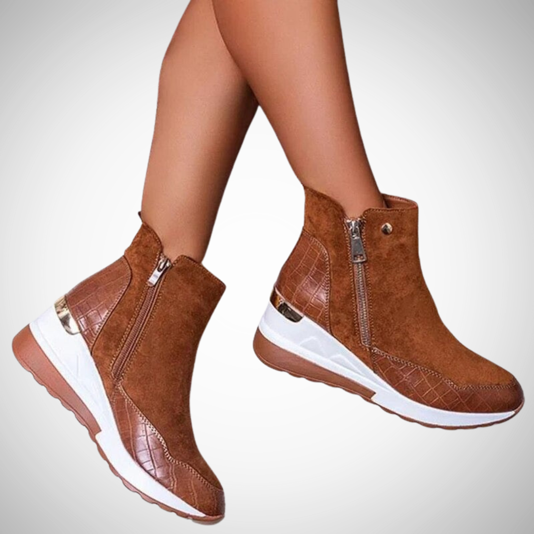 Aira Casual Vegan Leather Ankle Boots for Women