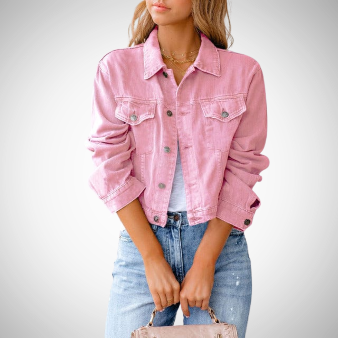 Gizela Chic Fall Denim Jacket for Women