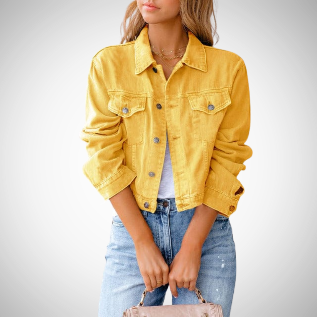 Gizela Chic Fall Denim Jacket for Women