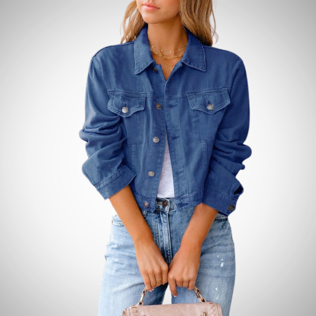 Gizela Chic Fall Denim Jacket for Women