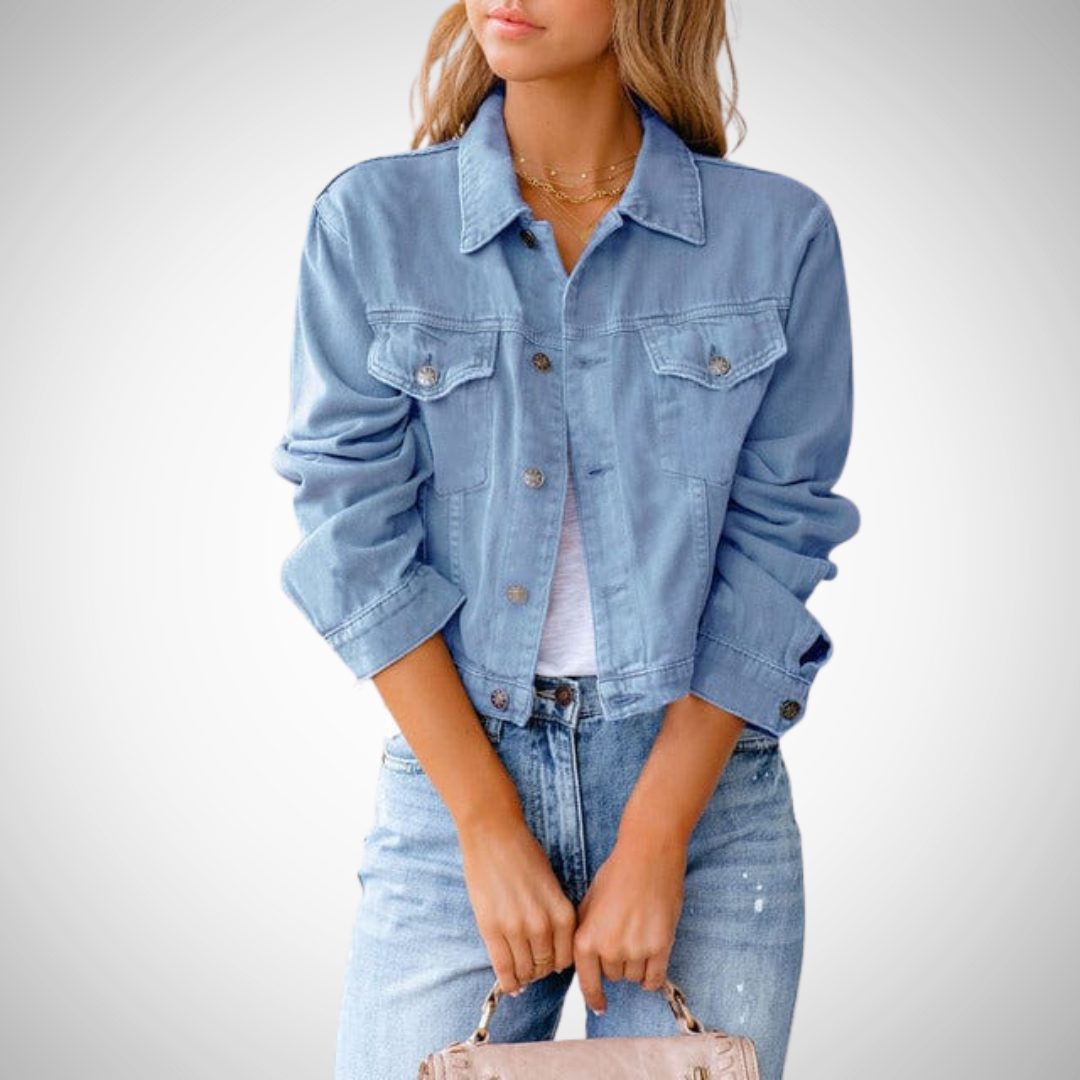 Gizela Chic Fall Denim Jacket for Women