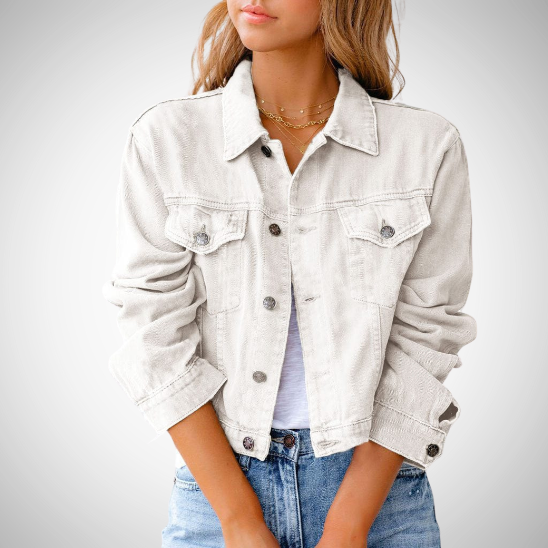 Gizela Chic Fall Denim Jacket for Women