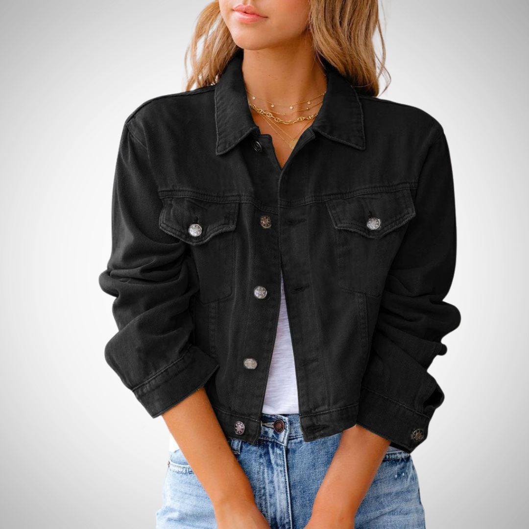 Gizela Chic Fall Denim Jacket for Women