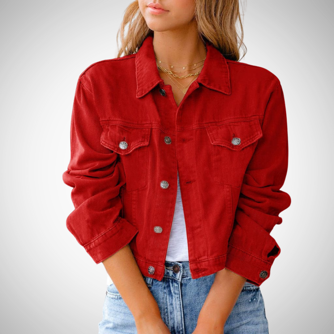 Gizela Chic Fall Denim Jacket for Women