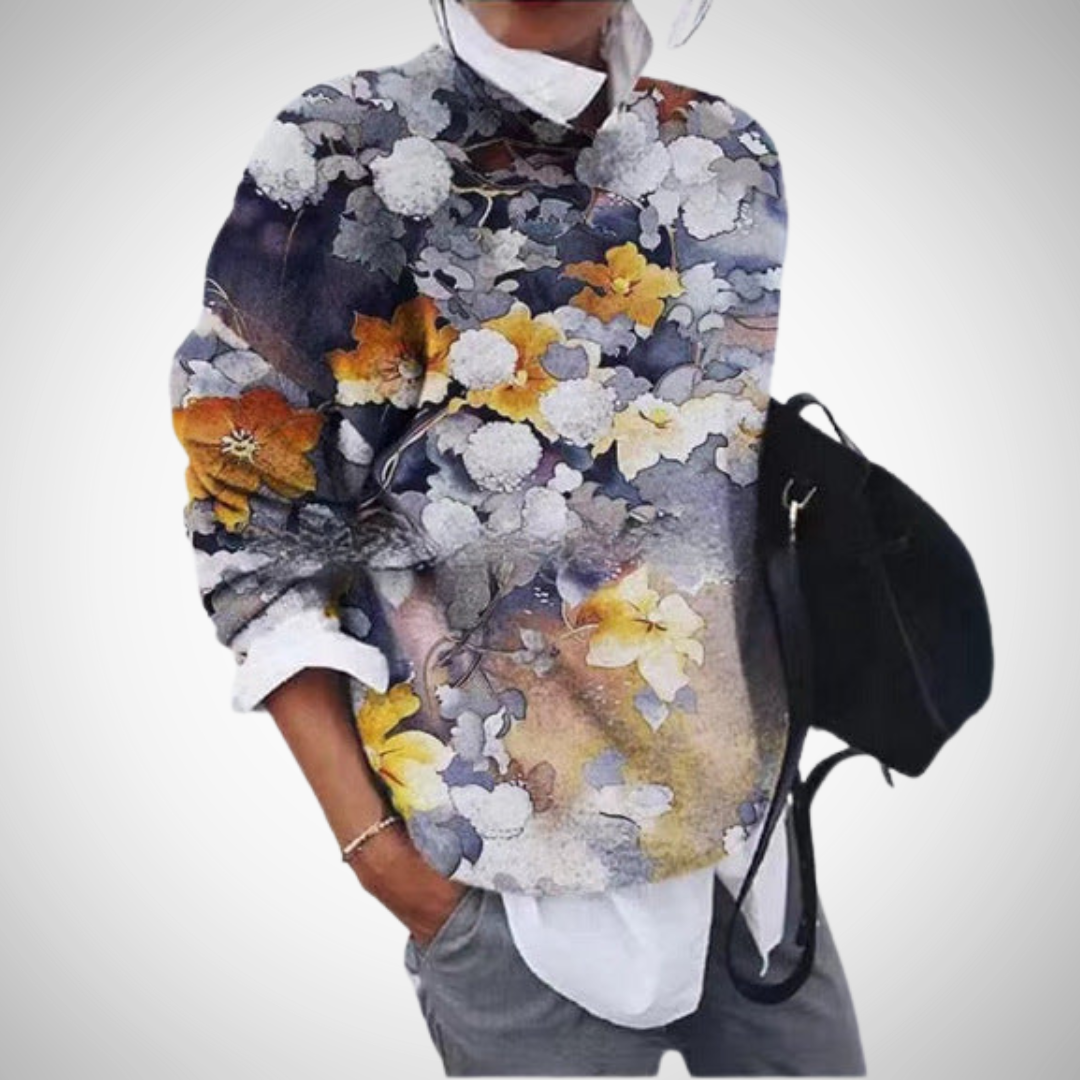 Beatrice Floral Printed Loose Blouse for Women