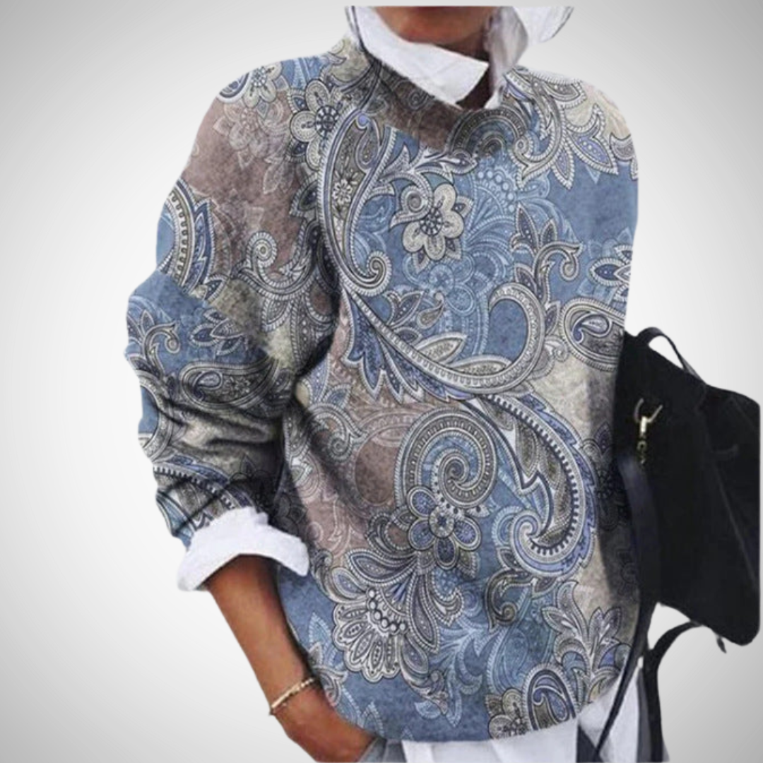 Beatrice Floral Printed Loose Blouse for Women