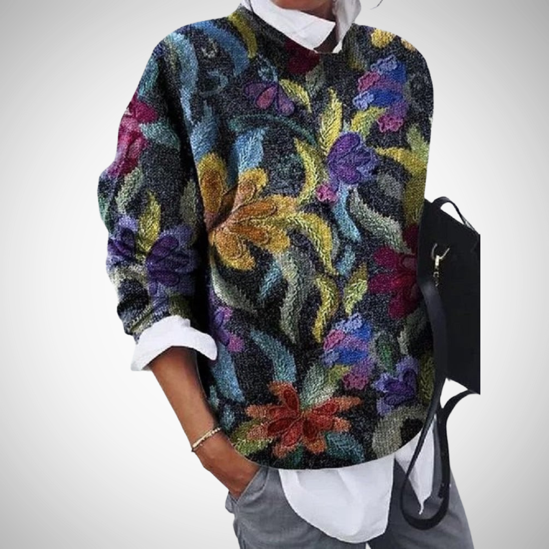 Beatrice Floral Printed Loose Blouse for Women